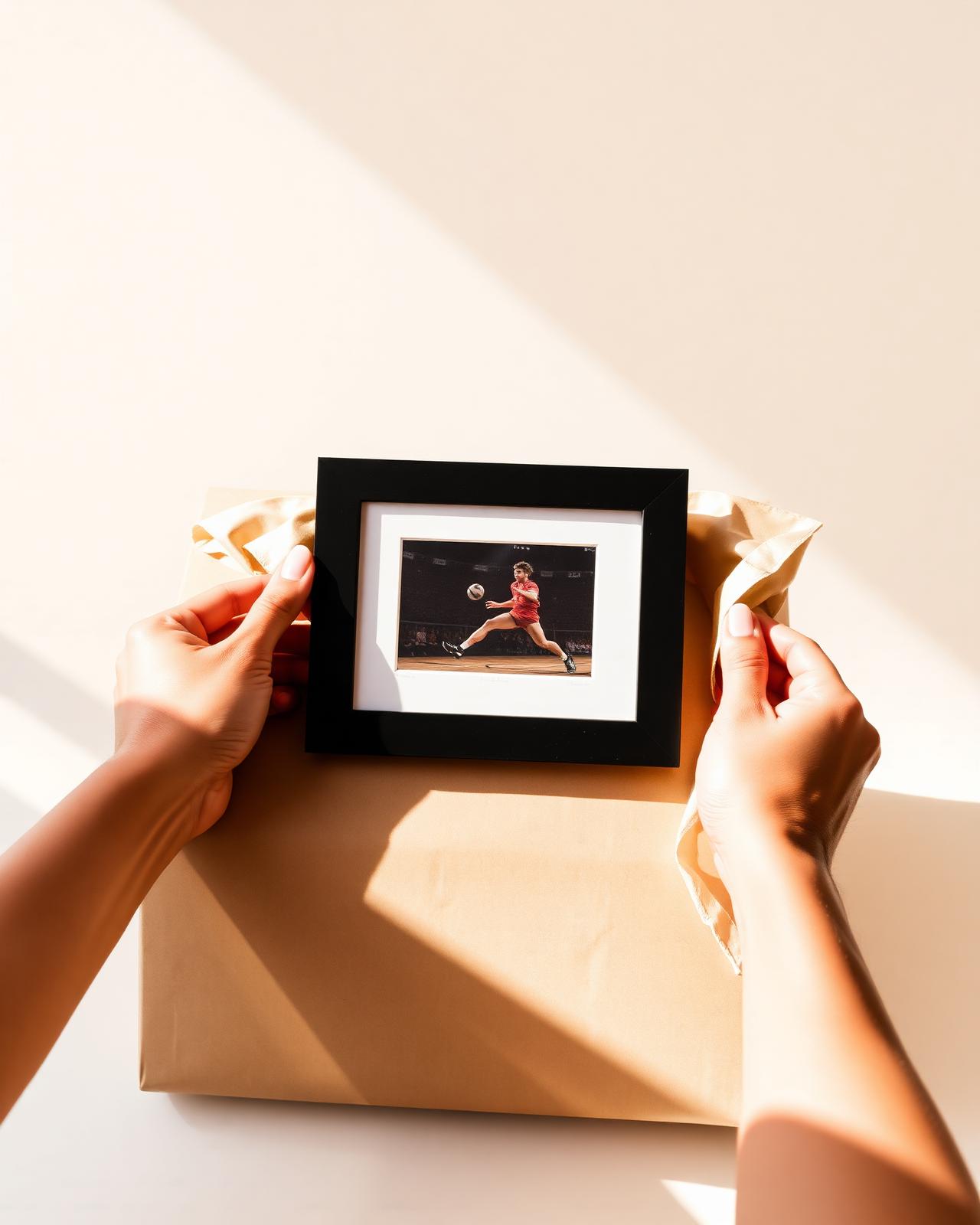 Framed sports artwork